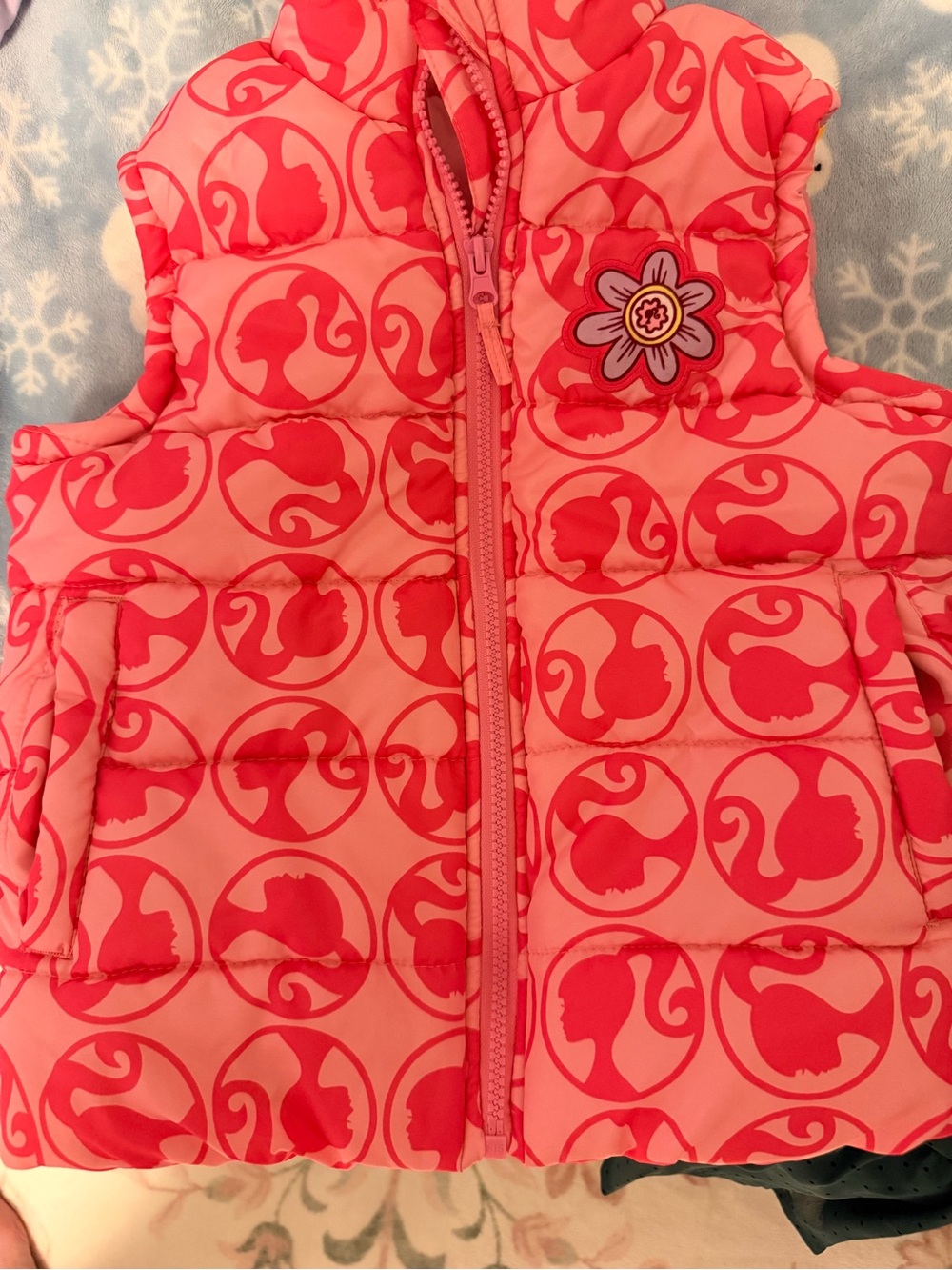 Girls Barbie Pink Puffer Vest